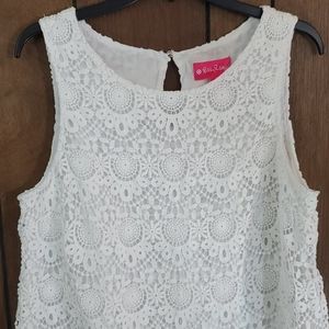 Lilly Pulitzer Lace Cotton Top Size XL